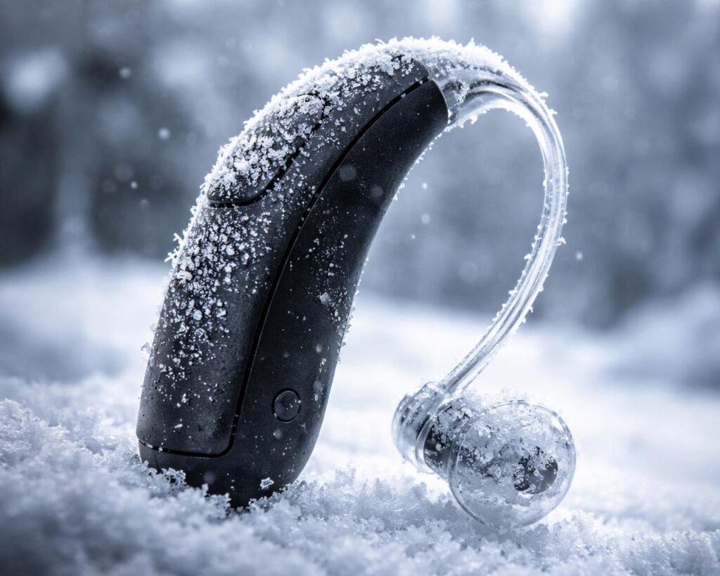 hearing aid freezing in winter